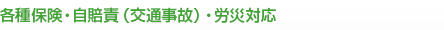 各種保険・自賠責(交通事故)・労災対応
